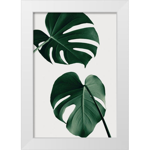 Monstera Natural 18 White Modern Wood Framed Art Print by Artographie Studio