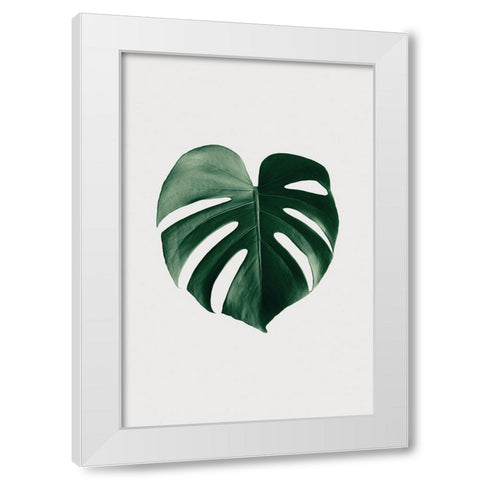 Monstera Natural 24 White Modern Wood Framed Art Print by Artographie Studio