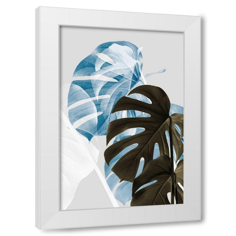 Monstera Creative 02 White Modern Wood Framed Art Print by Artographie Studio