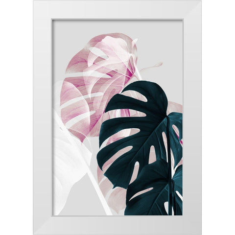 Monstera Creative 08 White Modern Wood Framed Art Print by Artographie Studio