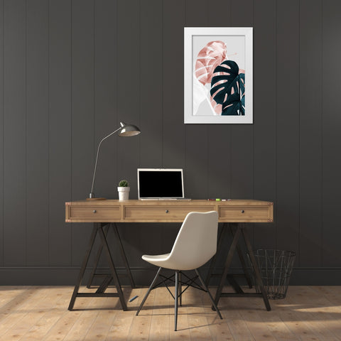 Monstera Creative 09 White Modern Wood Framed Art Print by Artographie Studio