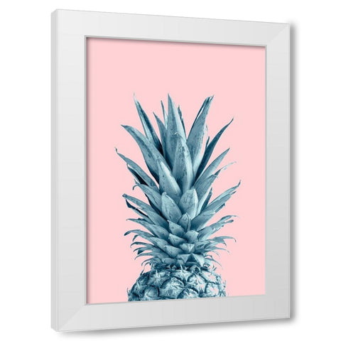 Pineapple Pink 06 White Modern Wood Framed Art Print by Artographie Studio