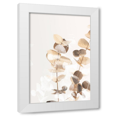 Eucalyptus Creative Gold 01 White Modern Wood Framed Art Print by Artographie Studio