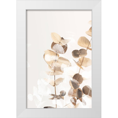 Eucalyptus Creative Gold 01 White Modern Wood Framed Art Print by Artographie Studio
