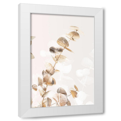 Eucalyptus Creative Gold 02 White Modern Wood Framed Art Print by Artographie Studio