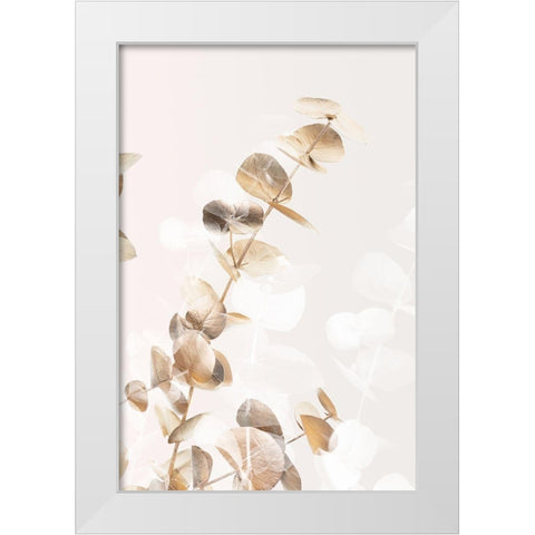 Eucalyptus Creative Gold 02 White Modern Wood Framed Art Print by Artographie Studio