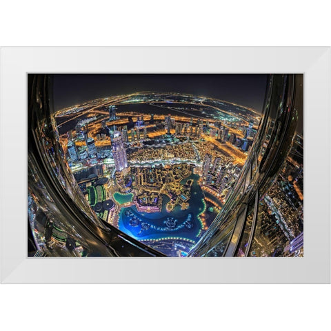 Looking down White Modern Wood Framed Art Print by Metro, Greg