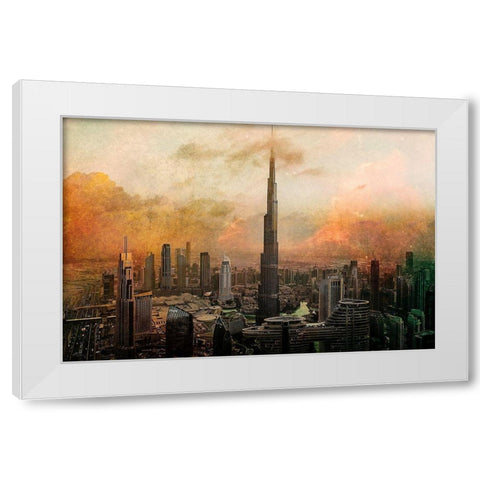 Burj Khalifa White Modern Wood Framed Art Print by Chiriaco, Carmine