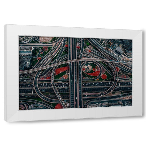 urban labyrinth White Modern Wood Framed Art Print by Chiriaco, Carmine