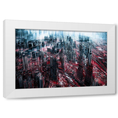 City Apocalypse White Modern Wood Framed Art Print by Tesching, Klaus