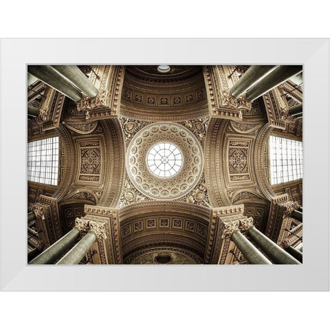 Versailles III White Modern Wood Framed Art Print by el Gamal, Nanouk