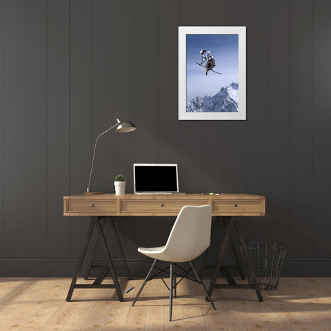 Higher than the Mountains White Modern Wood Framed Art Print by Alaberdov, Arsen