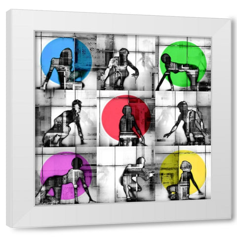 Body Language 119 White Modern Wood Framed Art Print by Shrayer, Igor