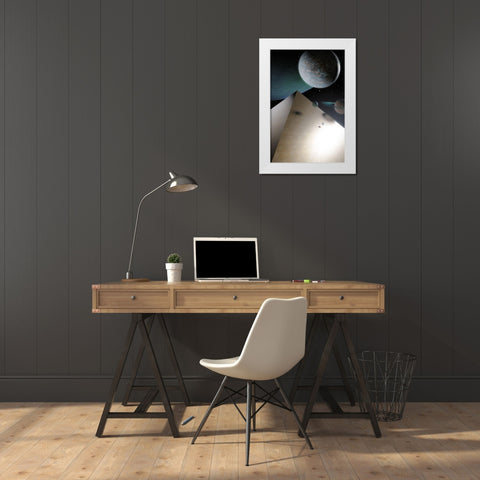 Ksms White Modern Wood Framed Art Print by Malibtt