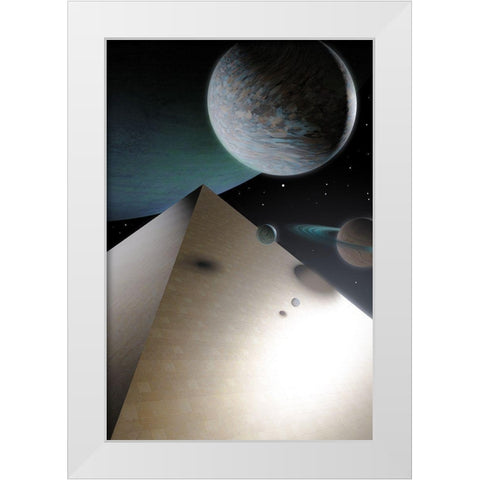 Ksms White Modern Wood Framed Art Print by Malibtt