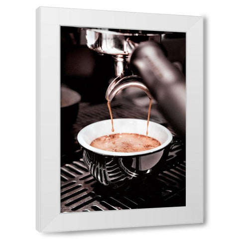 Coffee 005 White Modern Wood Framed Art Print by Artographie Studio