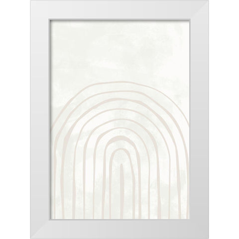 Arch One Way Close 004 White Modern Wood Framed Art Print by Artographie Studio