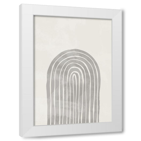Arch Thick 002 White Modern Wood Framed Art Print by Artographie Studio