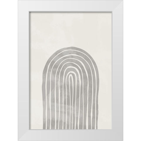 Arch Thick 002 White Modern Wood Framed Art Print by Artographie Studio