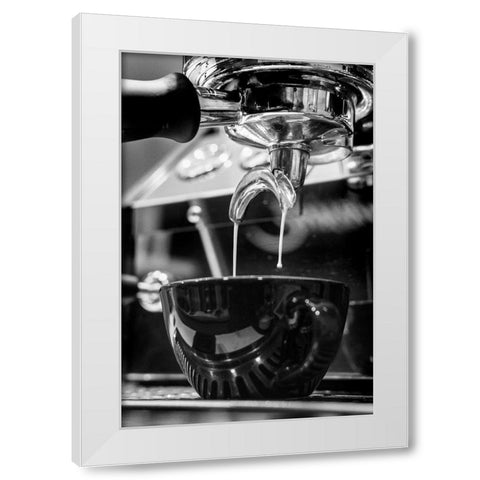 Coffee 007 White Modern Wood Framed Art Print by Artographie Studio