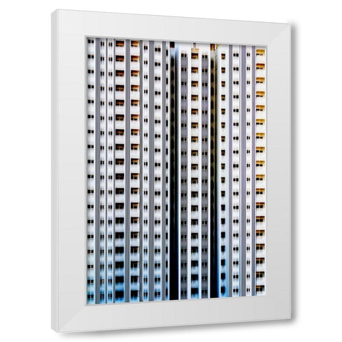 Abstract Building White Modern Wood Framed Art Print by Mohammad Hossein, Hamid