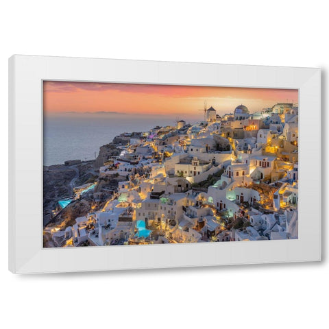 Greek Island White Modern Wood Framed Art Print by Riccardo Iacomino, Francesco
