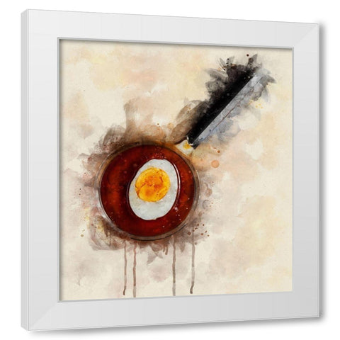 The Black tea Bath White Modern Wood Framed Art Print by Bulus, Razvan
