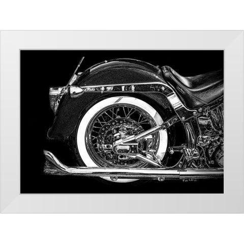 Harley White Modern Wood Framed Art Print by Philippe, Laruelle