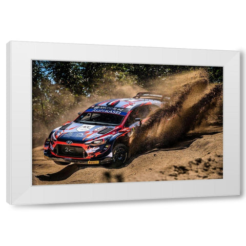 Maximum Attack White Modern Wood Framed Art Print by Flavius, Croitoriu