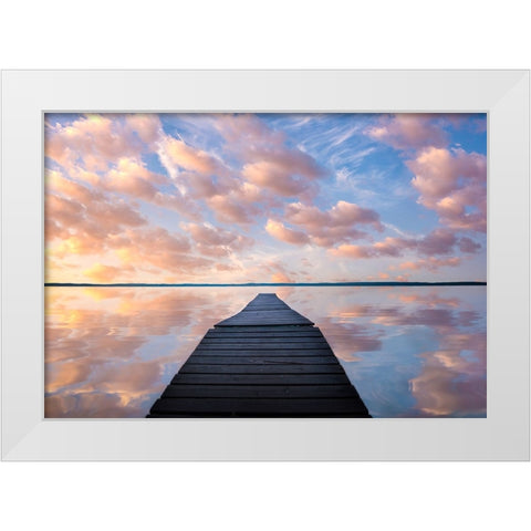 Sanctuary White Modern Wood Framed Art Print by Lindsten, Christian