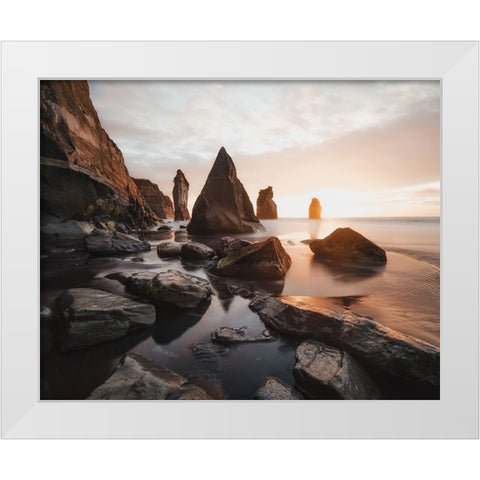 The Three Sisters White Modern Wood Framed Art Print by Regius Polgar, Zoltan