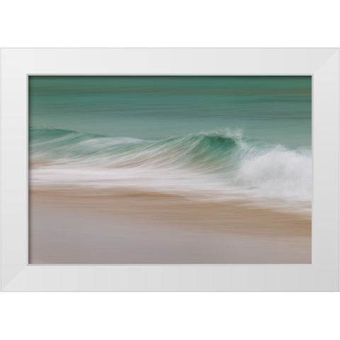 WAVE White Modern Wood Framed Art Print by Cavallo, Rico