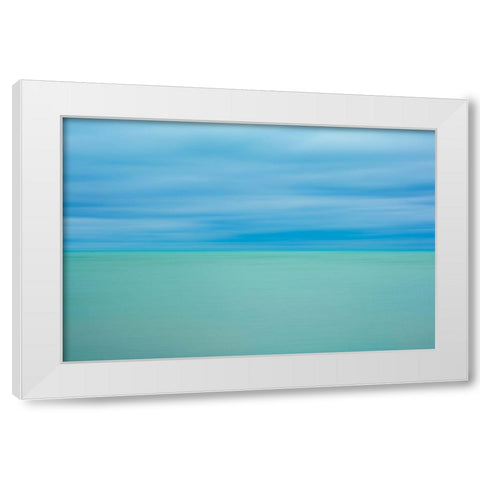 Calm Waters White Modern Wood Framed Art Print by Merritt, Susan