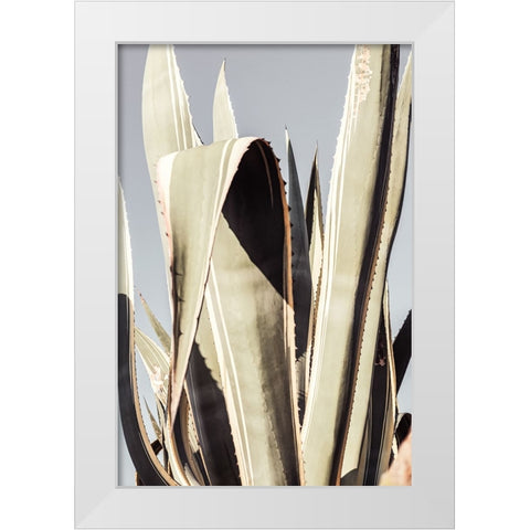 Agave 001 White Modern Wood Framed Art Print by Artographie Studio