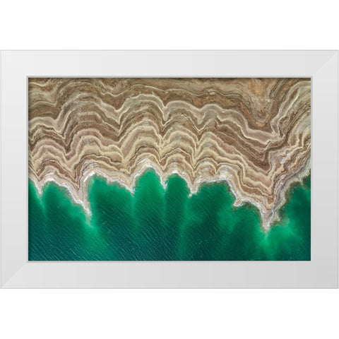 Salty formations White Modern Wood Framed Art Print by Meirovich, Ido