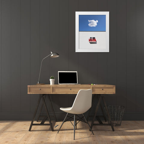 Local forecast White Modern Wood Framed Art Print by Cederberg, Marcus