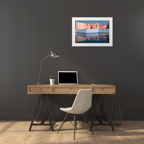 Muralla Roja #26 White Modern Wood Framed Art Print by Wride, Linda