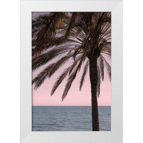 Palm 010 White Modern Wood Framed Art Print by Artographie Studio