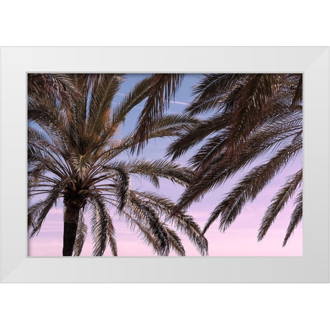 Palm 012 White Modern Wood Framed Art Print by Artographie Studio