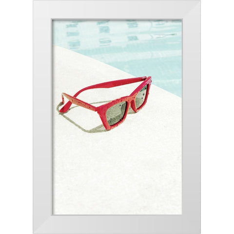 Pool 007 White Modern Wood Framed Art Print by Artographie Studio