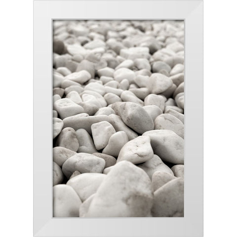 Stones 004 White Modern Wood Framed Art Print by Artographie Studio