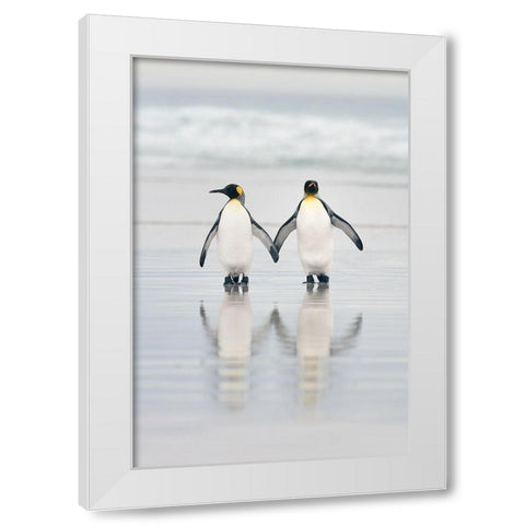 Friends White Modern Wood Framed Art Print by Gil Raga, Joan