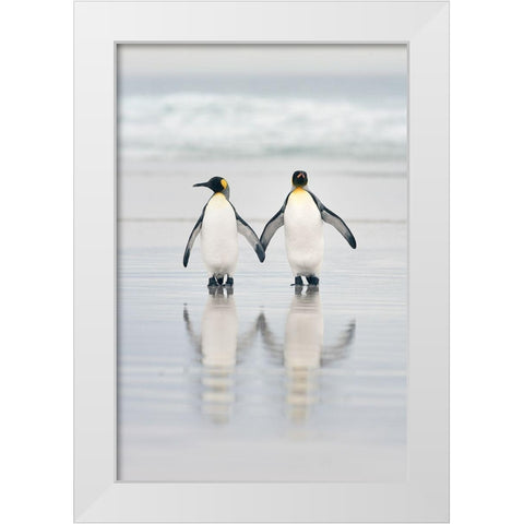 Friends White Modern Wood Framed Art Print by Gil Raga, Joan