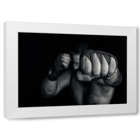 left wing White Modern Wood Framed Art Print by Vrican, Adrian