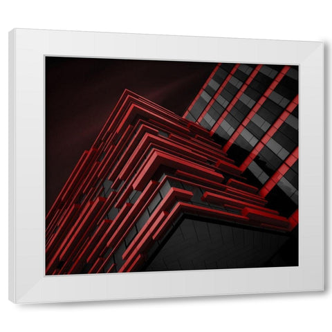 Blood Stream White Modern Wood Framed Art Print by Jonas, Nadav