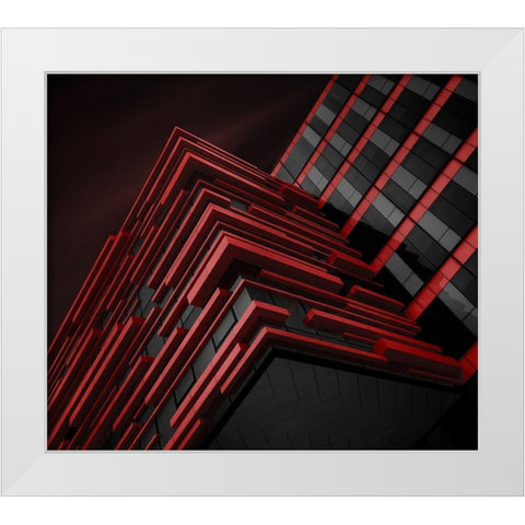 Blood Stream White Modern Wood Framed Art Print by Jonas, Nadav