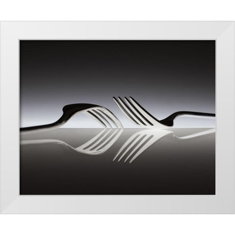 Opposites White Modern Wood Framed Art Print by De Kogel, Wieteke