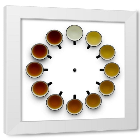 Tea time White Modern Wood Framed Art Print by De Kogel, Wieteke