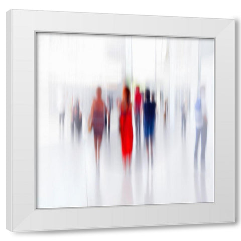 Women in red White Modern Wood Framed Art Print by Ohlendorf, Anette