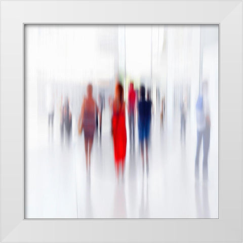 Women in red White Modern Wood Framed Art Print by Ohlendorf, Anette